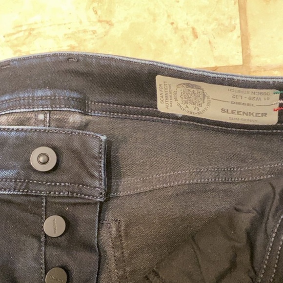 Distressed Diesel Skinny Jeans - Picture 3 of 5